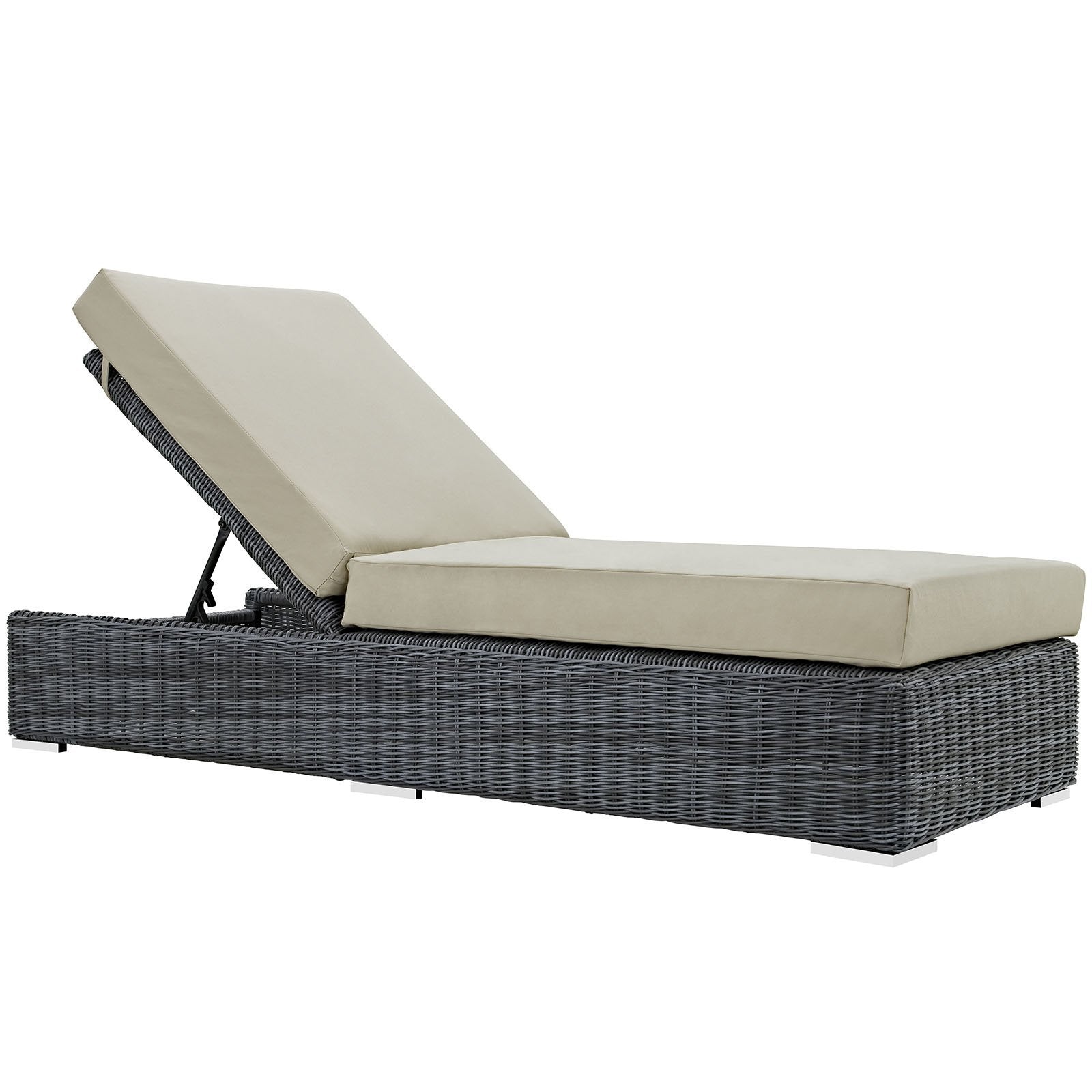 Patio Furniture Sets | Summon Outdoor Patio Chaise Lounge | Two-Tone Rattan | Sunbrella Cushions | UV Protection | Aluminum Frame | Avant-Garde Luxury | casafoyer.myshopify.com