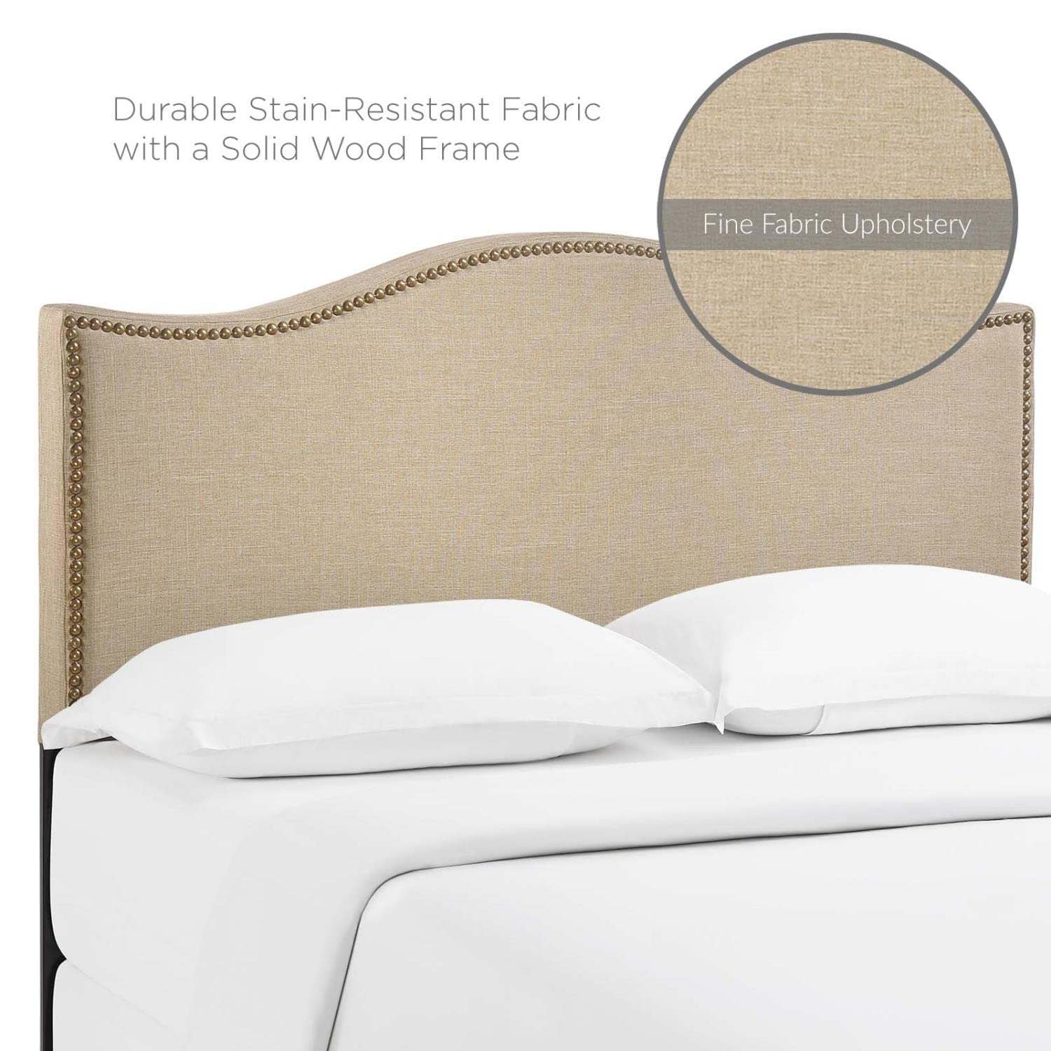 headboards | CasaFoyer Curl Queen Headboard | Elegant Linen Fabric | Modern Design | Exceptional Support & Comfort | Perfect Fit for Queen-Sized Bed | casafoyer.myshopify.com