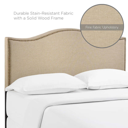headboards | CasaFoyer Curl Queen Headboard | Chic Undulating Lines | Premium Linen Fabric | Nail Button Trim | Modern Design | Comfortable & Durable | casafoyer.myshopify.com