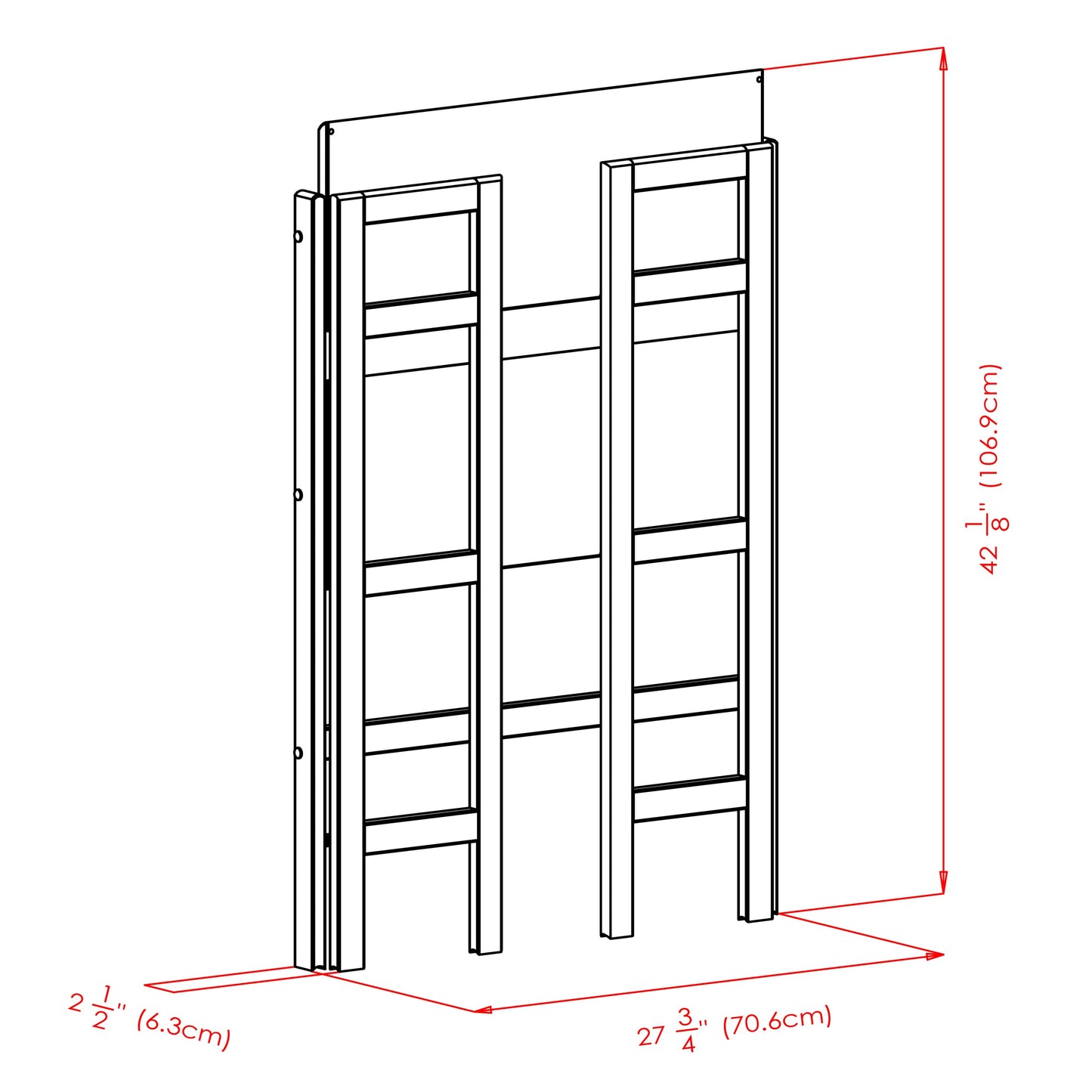 bookcases | Ergode  Wood Torino Folding Storage Shelf | 2 Foldable Baskets | Versatile & Convenient | Durable Solid Wood | Stylish Black Finish | Easy Assembly | 27.8 W x 11.5 D x 38.5 H (Open) | Maximum Stacking Height: 2 Units | casafoyer.myshopify.com