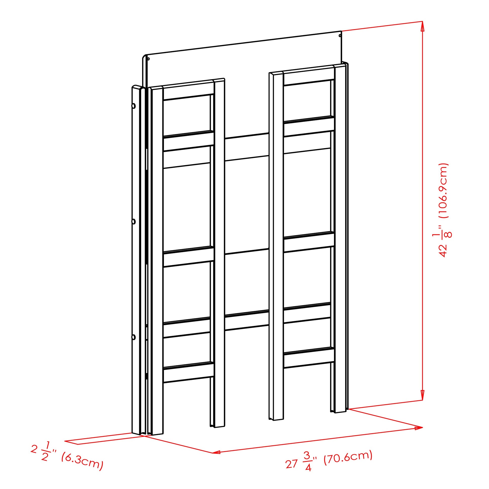 bookcases | Ergode  Wood Torino Folding Storage Shelf | 2 Foldable Baskets | Versatile & Convenient | Durable Solid Wood | Stylish Black Finish | Easy Assembly | 27.8 W x 11.5 D x 38.5 H (Open) | Maximum Stacking Height: 2 Units | casafoyer.myshopify.com