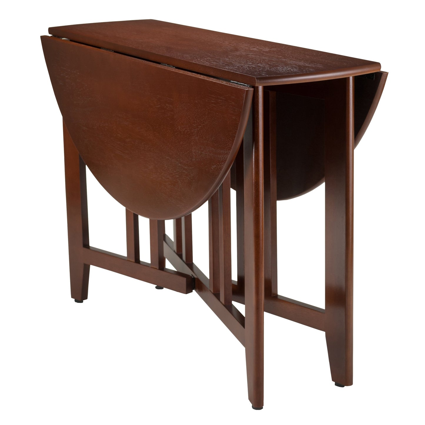 childrens table and chair sets | CasaFoyer Alamo Round Drop Leaf Table Set | 42 Diameter | 4 Chairs | Solid Wood | Walnut Finish | Perfect for Small Spaces | Easy Assembly | casafoyer.myshopify.com