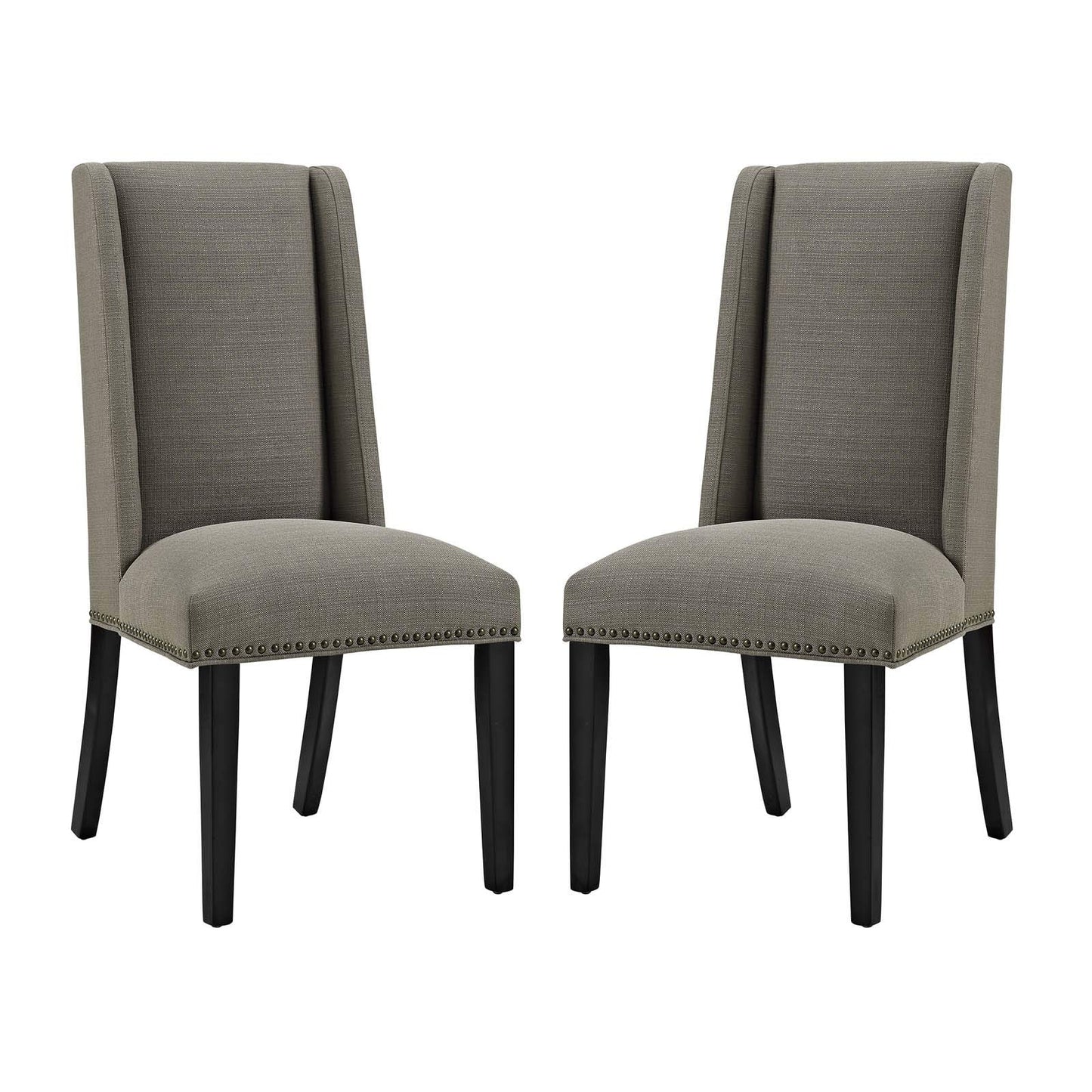 home office desk chairs | CasaFoyer Baron Dining Chair | Set of 2 | Elegant Upholstered Seats | Nailhead Trim | Sturdy Wooden Frame | Non-Marking Foot Glides | casafoyer.myshopify.com