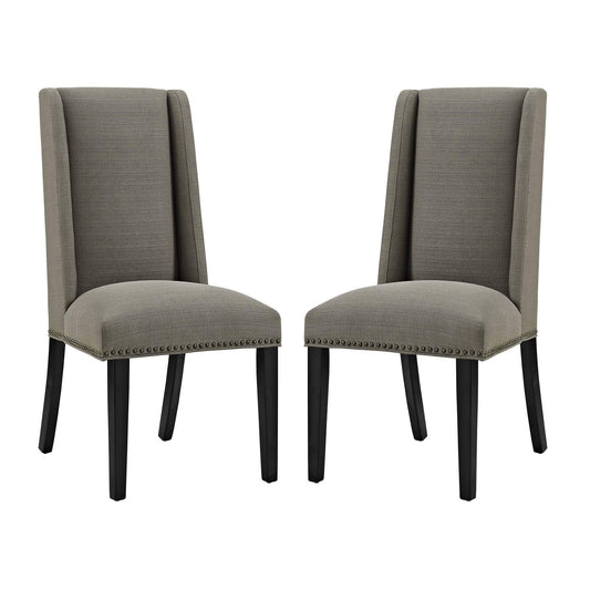 home office desk chairs | CasaFoyer Baron Dining Chair | Set of 2 | Elegant Upholstered Seats | Nailhead Trim | Sturdy Wooden Frame | Non-Marking Foot Glides | casafoyer.myshopify.com