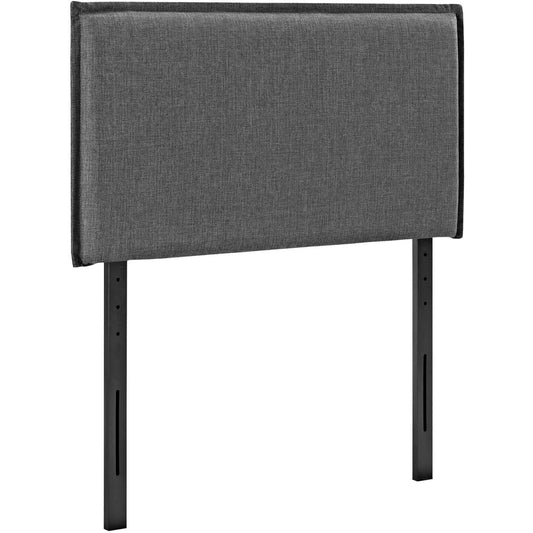 headboards | CasaFoyer Camille Twin Fabric Headboard | Elegant French Seam Upholstery | Solid Wood Frame | Adjustable Legs | Gray | Compatible with Loryn and Tessie Platform Bed Frames | casafoyer.myshopify.com
