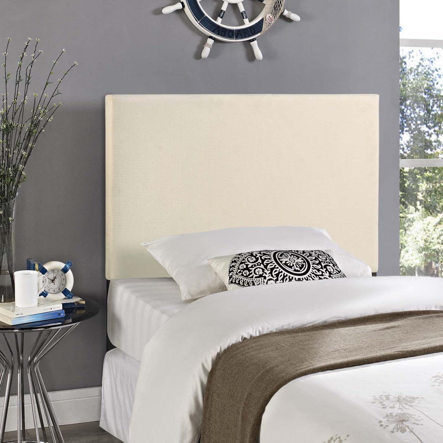 headboards | CasaFoyer  Region Linen Fabric Upholstered Twin Headboard | Spacious & Stylish | Perfect for Modern Decor & Twin Beds | Enhance Your Sleeping Space | casafoyer.myshopify.com