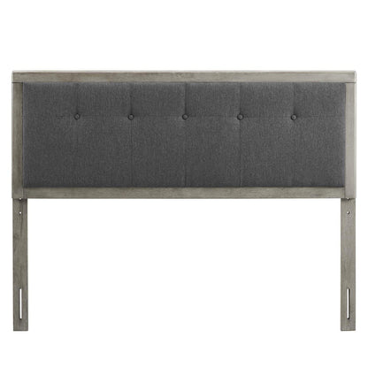 headboards | CasaFoyer Draper Tufted Wood King Headboard | Sleek Mid-Century Design | Button Tufted Pattern | Durable Construction | Gray Charcoal | casafoyer.myshopify.com