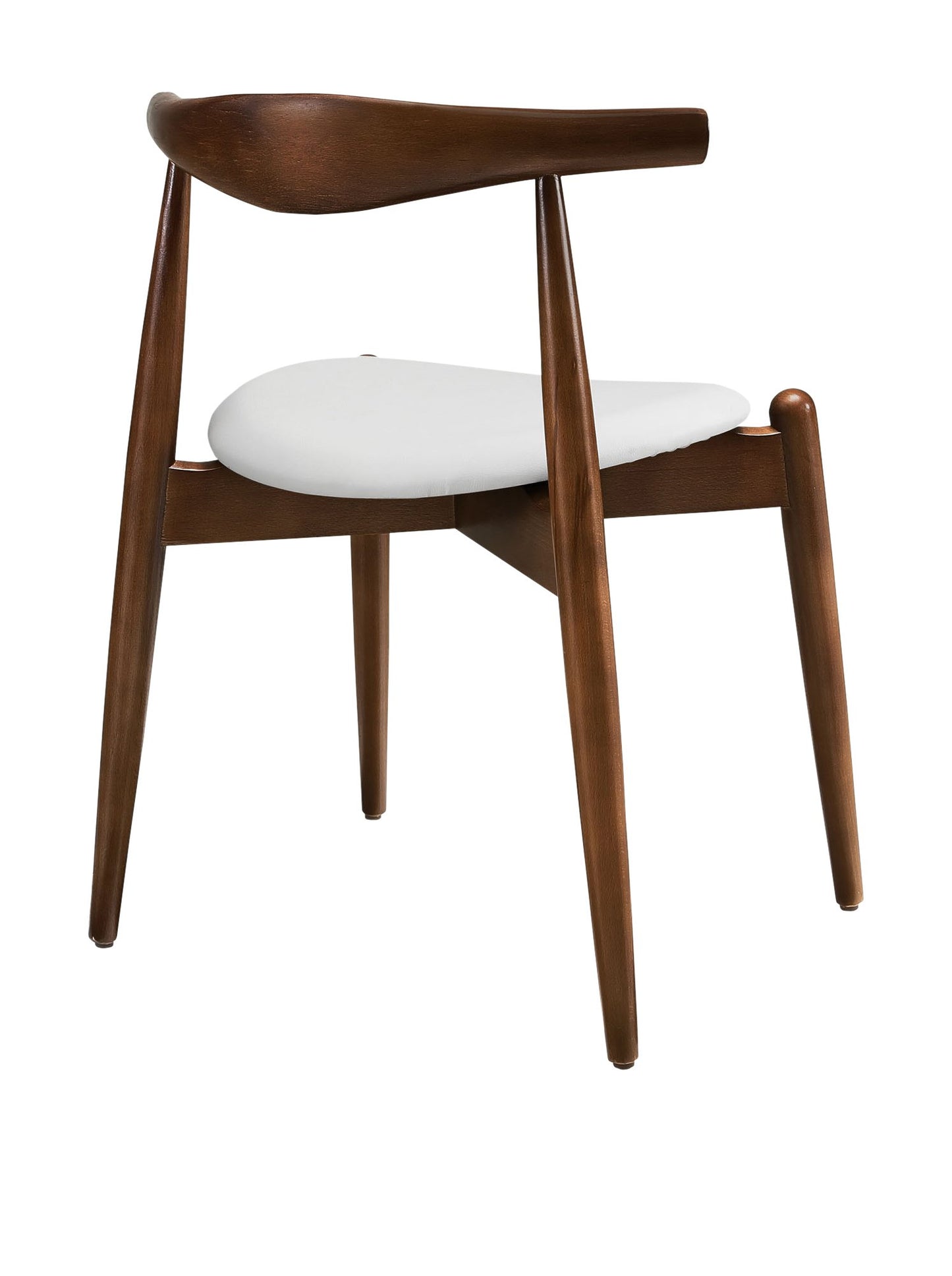 home office desk chairs | CasaFoyer Stalwart Dining Chair Set of 2 | Solid Beech Wood | Elegant Design | Vinyl Upholstery | Dark Walnut White | casafoyer.myshopify.com