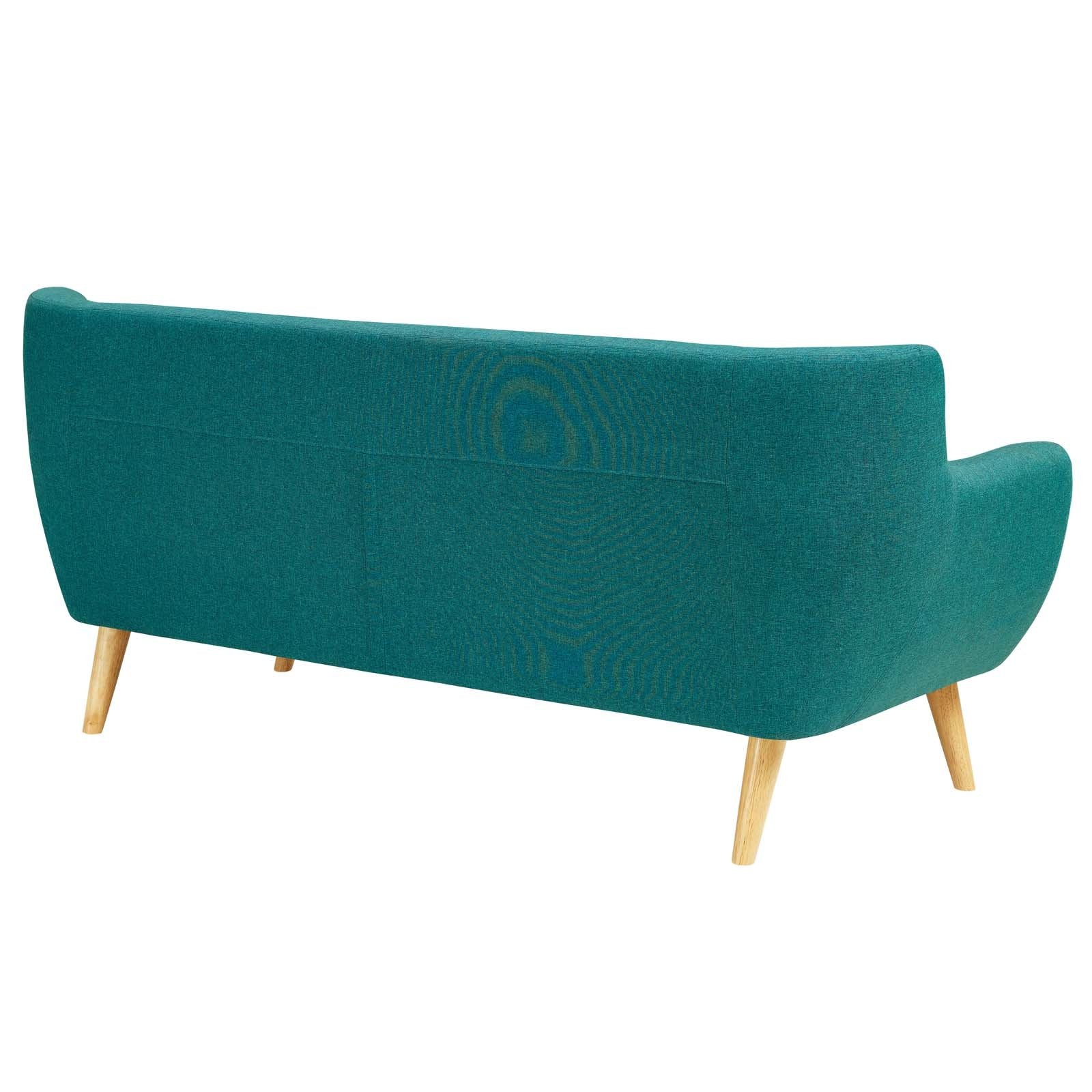 Sofa & chair Sets | Exquisite Remark Sofa | Luxurious & Stylish | Organic Shape | Mid-Century Inspired Legs | Polyester Upholstery | Fine Stitched Buttons | Teal Color | casafoyer.myshopify.com