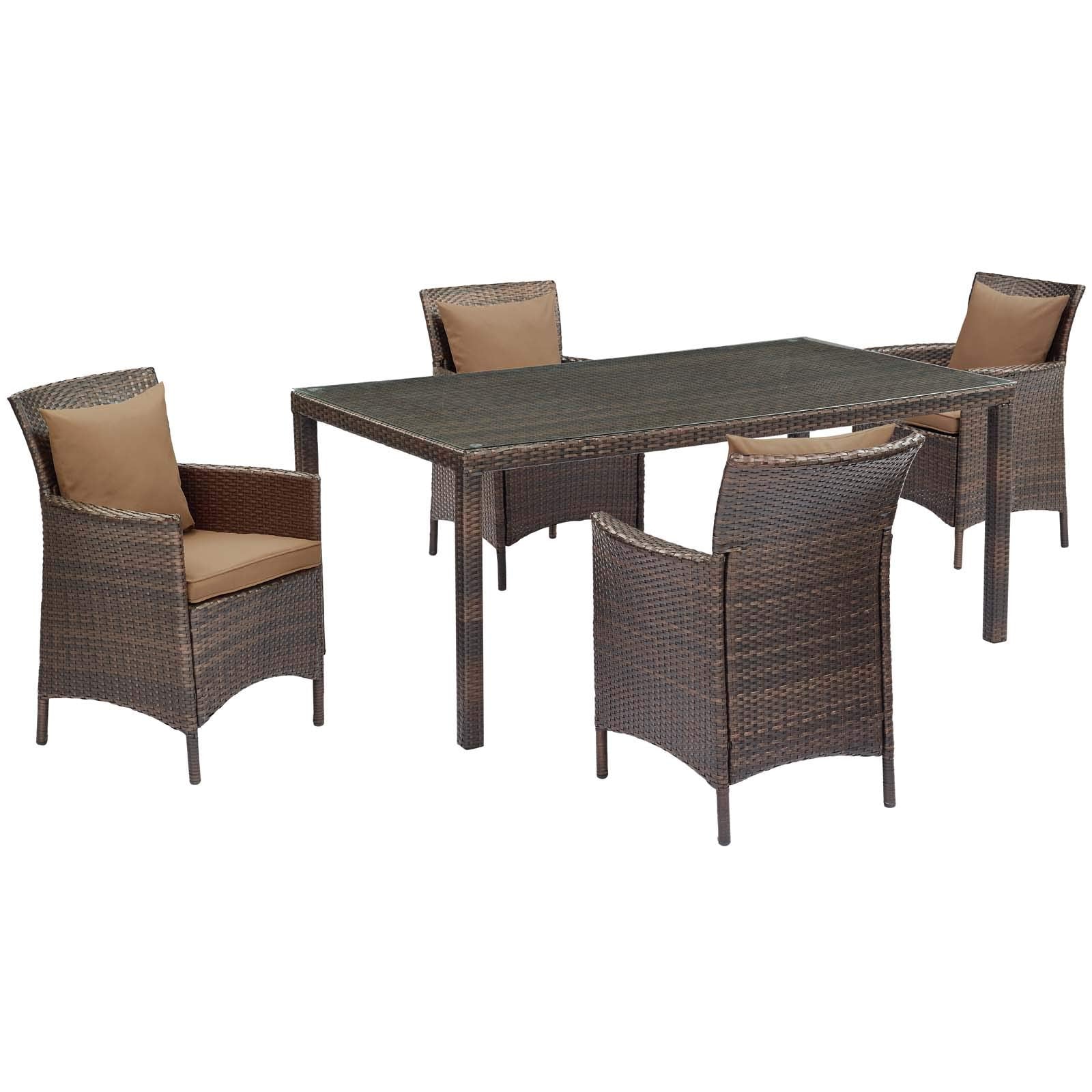 kitchen and dining room sets | CasaFoyer Conduit Outdoor Patio Dining Collection | Transitional Style | UV-Resistant Wicker Rattan | Comfortable Cushions | All-Weather Design | casafoyer.myshopify.com