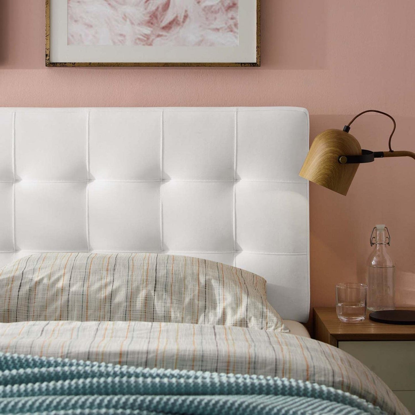 headboards | CasaFoyer Lily Queen Biscuit Tufted Performance Velvet Headboard | Classic Elegance & Modern Luxury | Stain-Resistant & Comfortable | White | casafoyer.myshopify.com