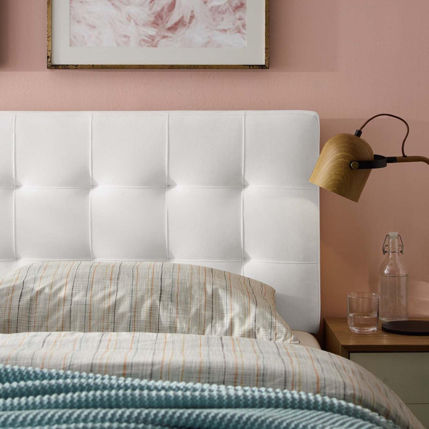 headboards | CasaFoyer Lily King Biscuit Tufted Performance Velvet Headboard | Classic Elegance & Modern Luxury | Soft & Stain-Resistant | King Size | White | casafoyer.myshopify.com