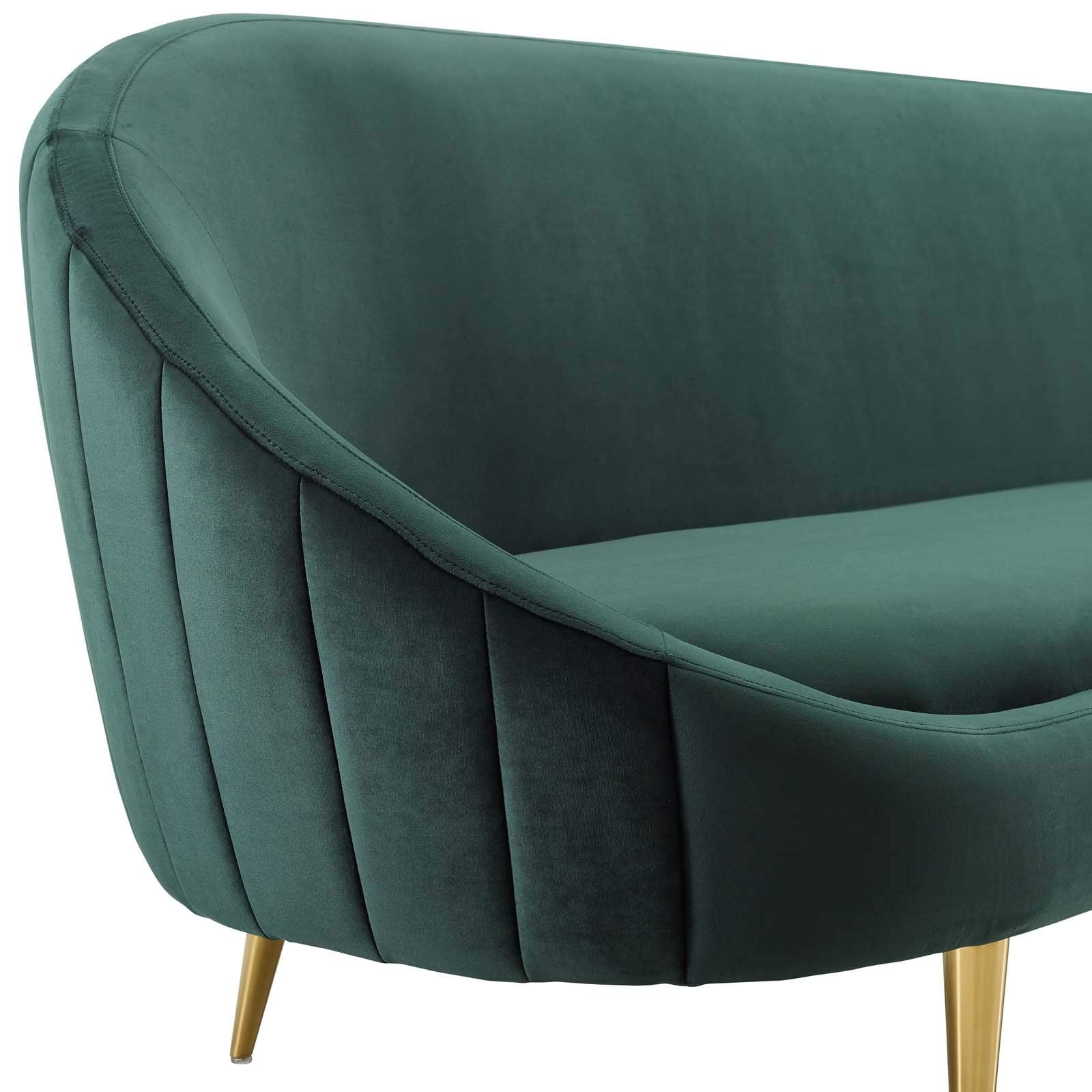 sofas | CasaFoyer Sublime Curve Back Sofa | Luxurious Performance Velvet Upholstery | Elegant Curved Design | Versatile Accent Couch | 900 lbs Weight Capacity | casafoyer.myshopify.com