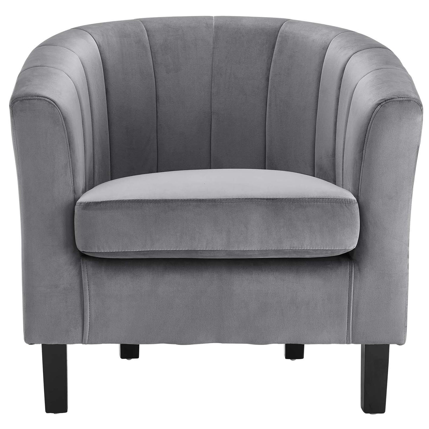 home office desk chairs | CasaFoyer Prospect Performance Velvet Armchair | Modern Twist | Stain-Resistant | Luxurious Design | Channel Tufting | Retro Modern Charm | Comfortable & Sturdy | Gray | casafoyer.myshopify.com
