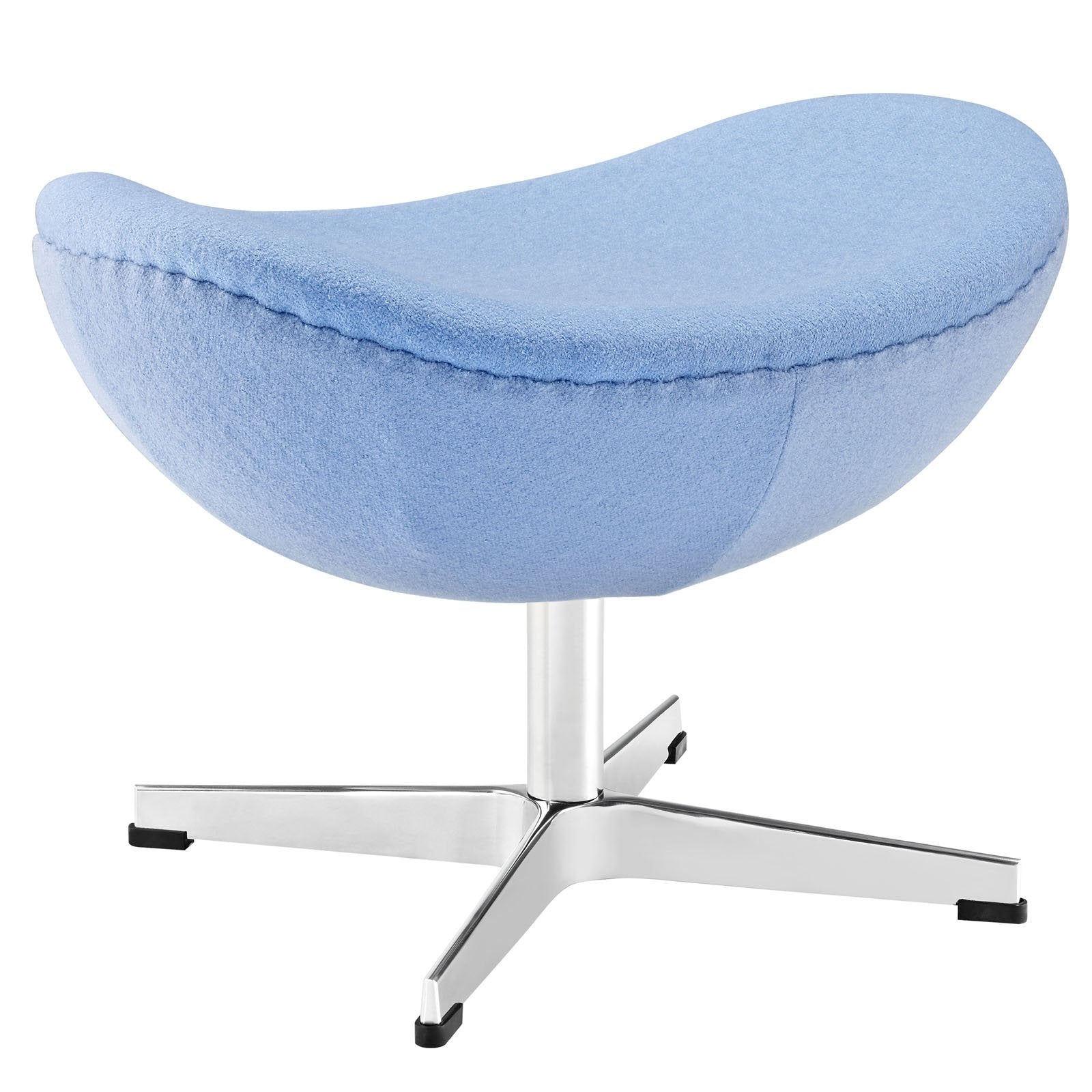 ottomans | CasaFoyer Glove Ottoman in Wool | Exquisite Balance & Elegance | Baby Blue | Sprawling Wing Tips | Amorphous Shape | Luxurious Upholstered Wool | Comfortable Foam Frame | Elevate Your Living Space | Set includes: One | casafoyer.myshopify.com