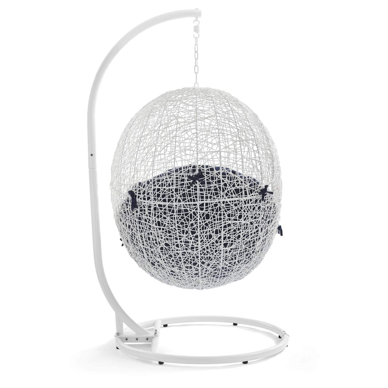 porch swings | Ergode Hide Outdoor Patio Swing Chair | Synthetic Rattan Weave | All-Weather Cushion | Powder-Coated Steel Frame | Ideal for Patio, Backyard, Porch, Poolside | Indoor/Outdoor Use | UV Resistant | Includes Cloak Swing Chair | casafoyer.myshopify.com
