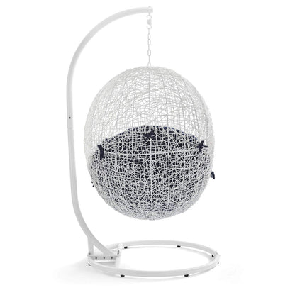 porch swings | Ergode Hide Outdoor Patio Swing Chair | Synthetic Rattan Weave | All-Weather Cushion | Powder-Coated Steel Frame | Ideal for Patio, Backyard, Porch, Poolside | Indoor/Outdoor Use | UV Resistant | Includes Cloak Swing Chair | casafoyer.myshopify.com