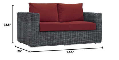 sofas | CasaFoyer Summon Outdoor Patio Loveseat | Ultimate Outdoor Luxury & Comfort | Two-Tone Rattan | Sunbrella Cushions | Aluminum Frame | UV Protection | Powder-Coated | Sleek & Modern Design | Essential for Patio, Backyard, Poolside | casafoyer.myshopify.com