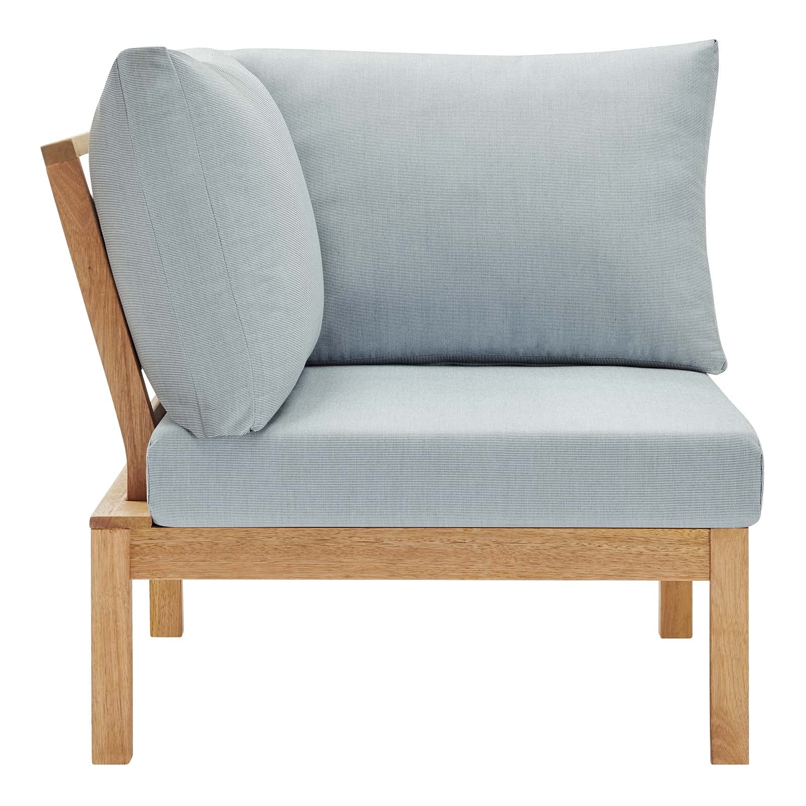sofas | CasaFoyer Freeport Outdoor Patio Sectional Sofa Corner Chair | FSC Certified Karri Wood | Natural Frame | All-Weather Cushions | Coastal Style | casafoyer.myshopify.com