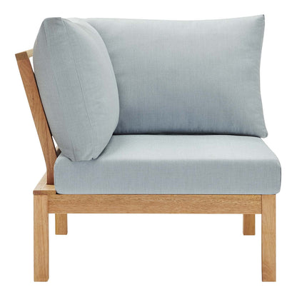 sofas | CasaFoyer Freeport Outdoor Patio Sectional Sofa Corner Chair | FSC Certified Karri Wood | Natural Frame | All-Weather Cushions | Coastal Style | casafoyer.myshopify.com