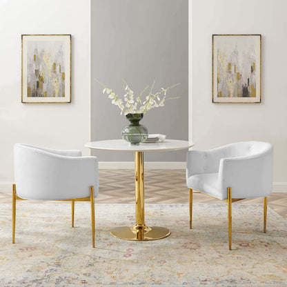 sofa tables | Ergode Savour Tufted Performance Velvet Accent Armchairs - Set of 2 | Elegant, Comfortable, Stain-Resistant | Chrome Gold Legs | 300 lbs Capacity | casafoyer.myshopify.com
