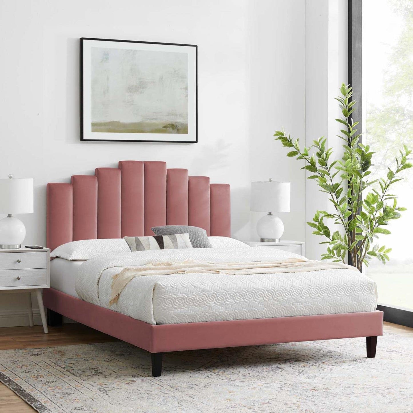 adjustable bed bases | CasaFoyer Elise Performance Velvet King Platform Bed | Opulent Elegance | Art Deco Style | Stain-Resistant | Memory Foam Compatible | 800 lbs Weight Capacity | casafoyer.myshopify.com