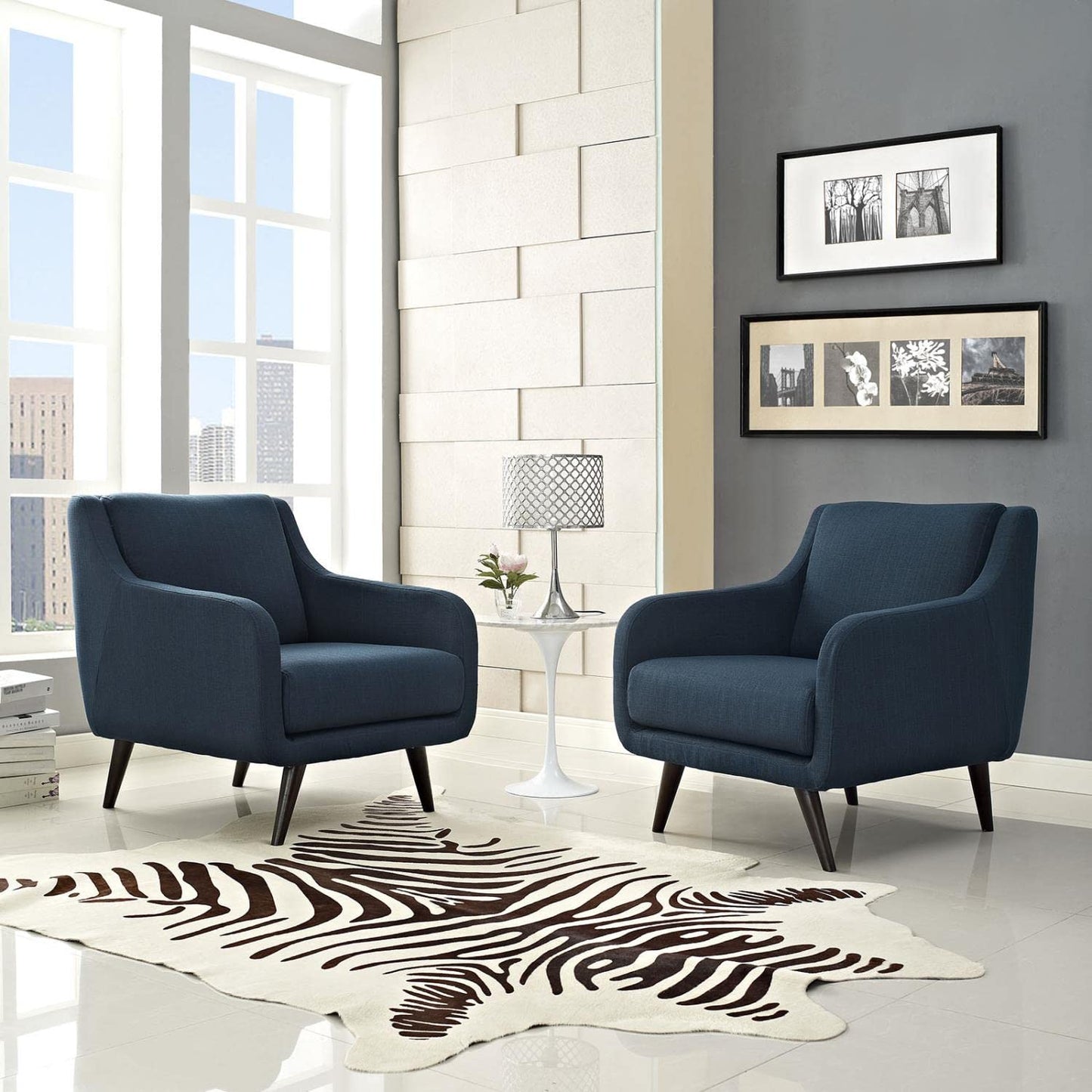 kitchen and dining room sets | CasaFoyer Verve Collection | Mid-Century Style Living Room Set | 2 Armchairs | Azure | casafoyer.myshopify.com
