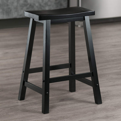 STOOL_SEATING | CasaFoyer  Wood Satori Saddle Seat Counter Stool | 24 Height | Black Finish | Durable Beech Wood | Stable & Stylish | Easy Assembly | 60-Day Replacement | casafoyer.myshopify.com