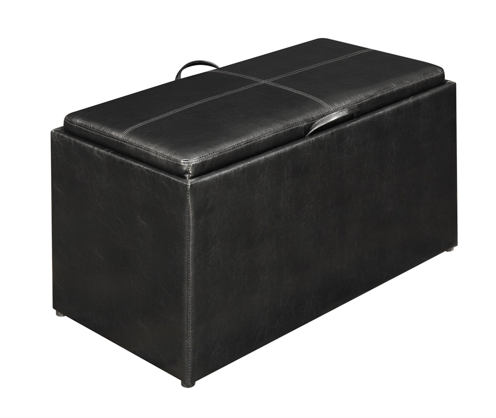 Ottoman | Designs4Comfort Sheridan Storage Bench | Reversible Tray | 2 Side Ottomans | Ample Storage & Seating | Built-in Serving Trays | casafoyer.myshopify.com