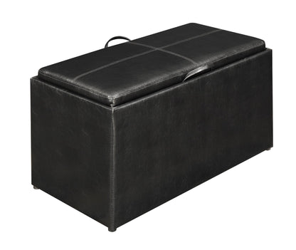 Ottoman | Designs4Comfort Sheridan Storage Bench | Reversible Tray | 2 Side Ottomans | Ample Storage & Seating | Built-in Serving Trays | casafoyer.myshopify.com