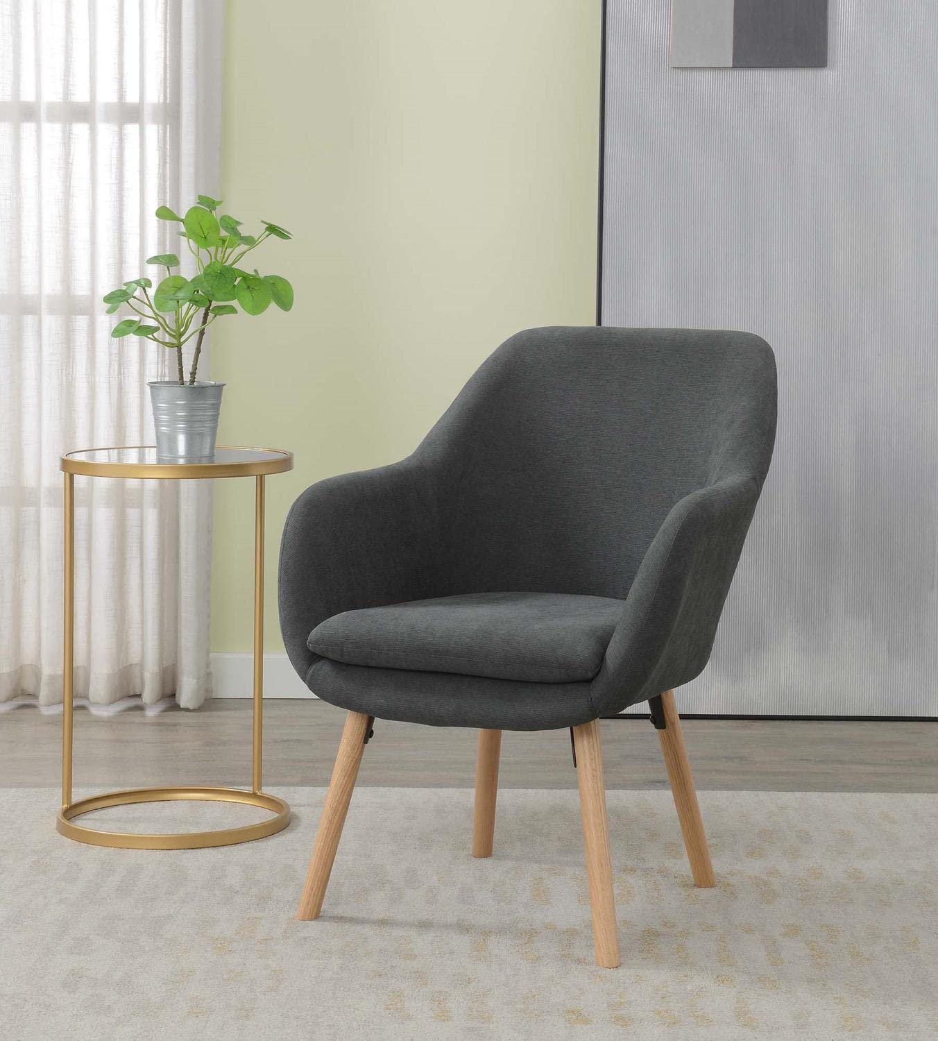 TABLE | CasaFoyer Take a Seat Charlotte Accent Chair | Stylish & Versatile | Solid Red Oak Legs | Linen Fabric | Detachable Foam Cushion | Perfect for Living Room or Office Upgrade | Mix & Match Available | casafoyer.myshopify.com