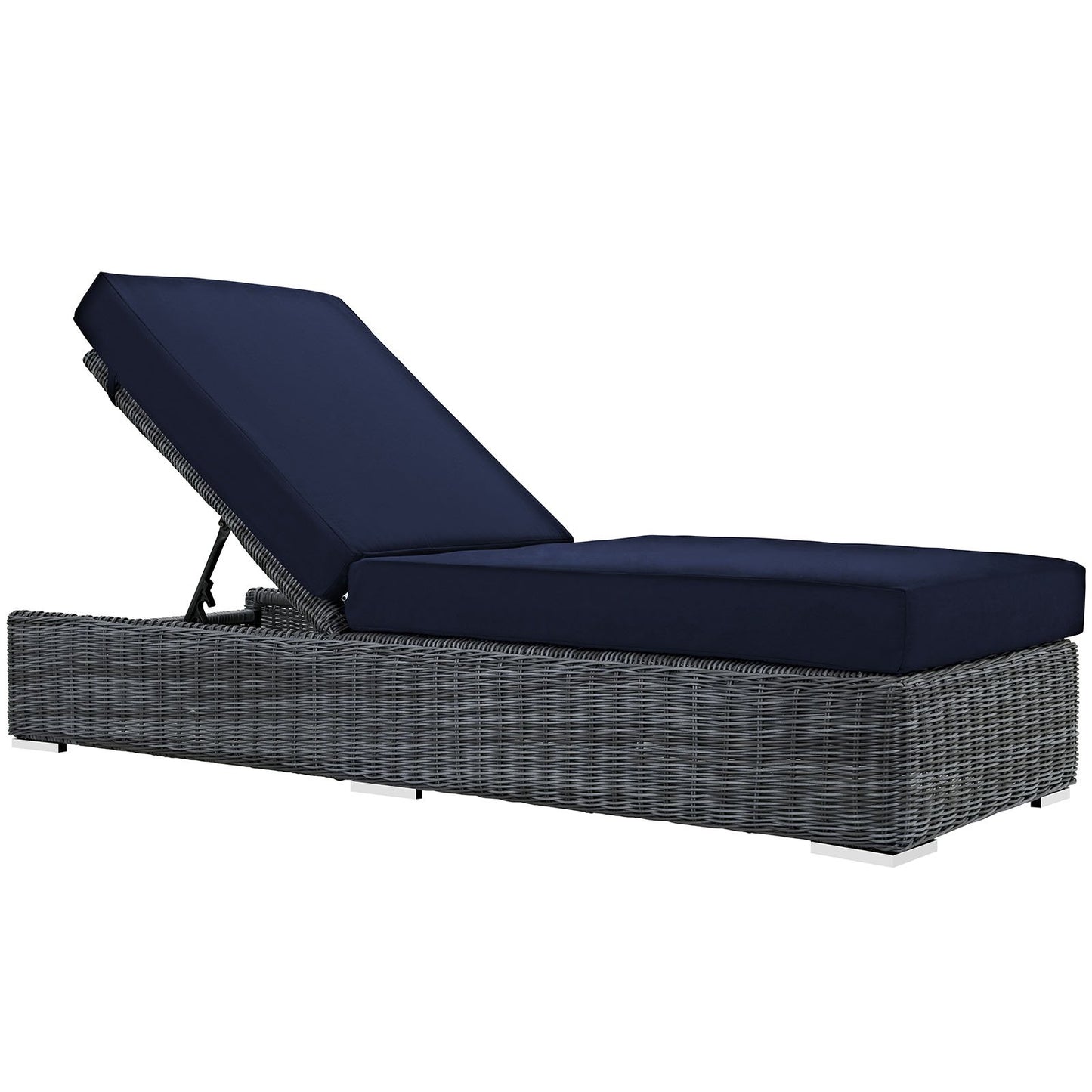 Patio Furniture Sets | Summon Outdoor Patio Chaise Lounge | Luxurious Two-Tone Rattan | Sunbrella Cushions | Aluminum Frame | Perfect for Patio, Backyard, Poolside | casafoyer.myshopify.com