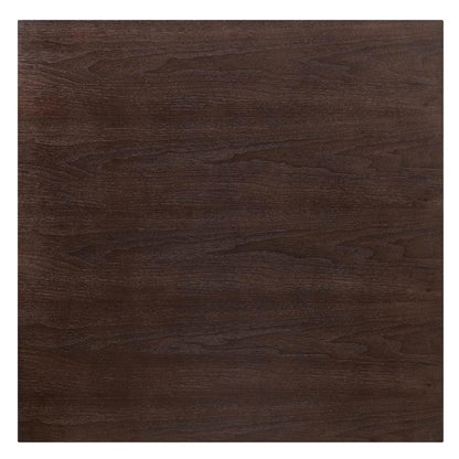 patio dining tables | CasaFoyer Zinque Dining Table | Modern Mid-Century Design | Black & Gold Base | MDF Wood Grain Veneer | Non-Marking Ring | Easy to Clean | casafoyer.myshopify.com