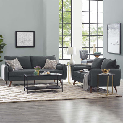 kitchen and dining room sets | CasaFoyer Revive Sofa and Loveseat Set | Comfortable & Stylish Design | Bolster Pillows | Soft Fabric Upholstery | Easy to Unpack & Assemble | Gray | casafoyer.myshopify.com