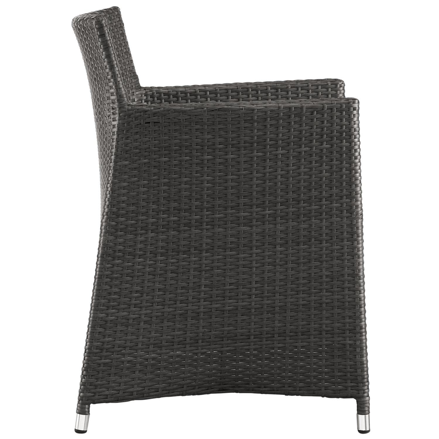 Dining Table | Junction Outdoor Patio Dining Furniture Set | Synthetic Rattan | All-Weather Cushions | Easy Maintenance | No Assembly | 80 Dining Table & 6 Armchairs | casafoyer.myshopify.com