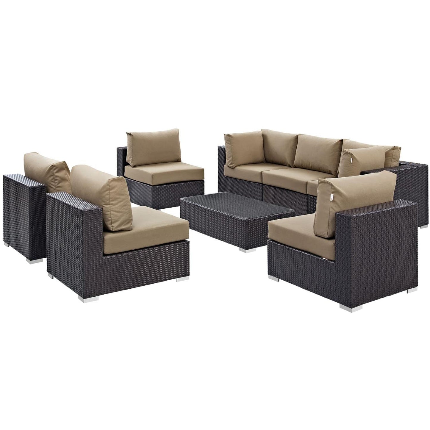 kitchen and dining room sets | CasaFoyer Convene Outdoor Sectional Set | Adjustable | Weather-Resistant | 8-Piece Patio Furniture | Armless Sections | Coffee Table | Corner Sections | casafoyer.myshopify.com