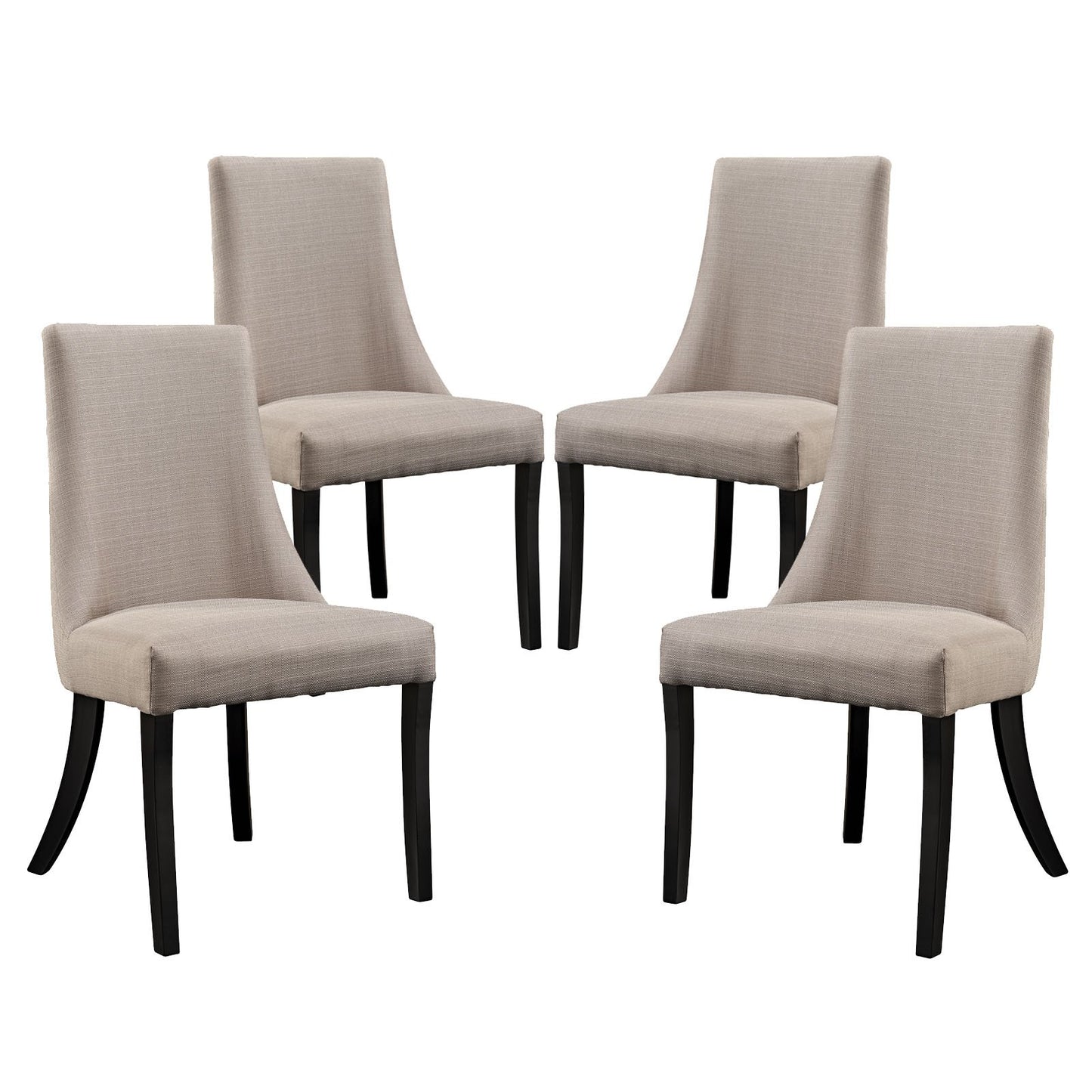Sofa & chair Sets | Reverie Dining Chair Set of 4 | Flawless & Captivating | Elegant Curves | Sturdy Parawood Legs | Plush Foam Padding | Subtle Sophistication | Harmonious Aesthetic | casafoyer.myshopify.com