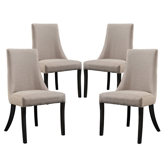 Sofa & chair Sets | Reverie Dining Chair Set of 4 | Flawless & Captivating | Elegant Curves | Sturdy Parawood Legs | Plush Foam Padding | Subtle Sophistication | Harmonious Aesthetic | casafoyer.myshopify.com