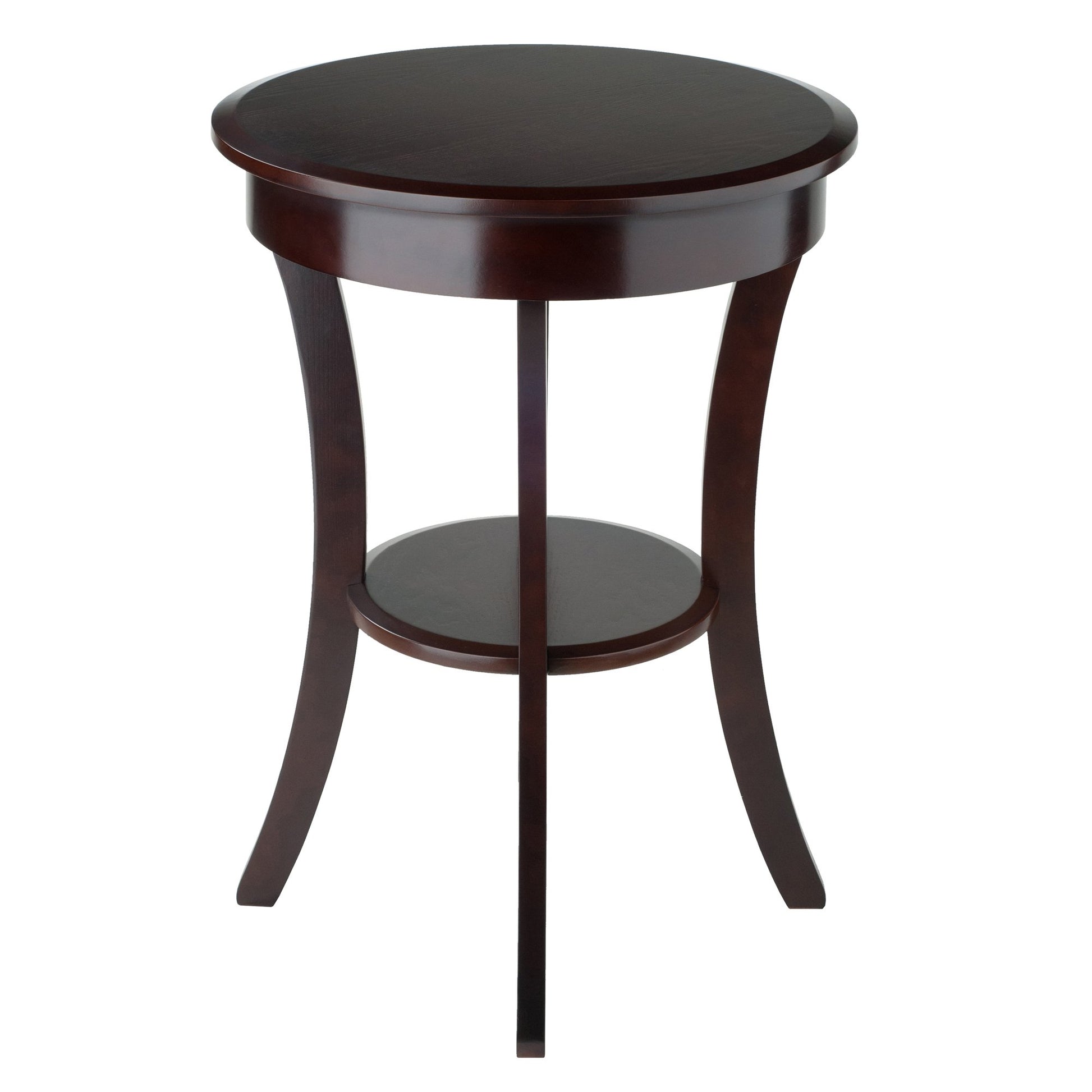 TABLE | Ergode  Wood Sasha Accent Table | Deluxe Size | Ample Space | Elegant Round Design | Storage Drawer & Display Shelf | Multiple Finishes | Easy Assembly | 20 W x 20 D x 27 H | casafoyer.myshopify.com