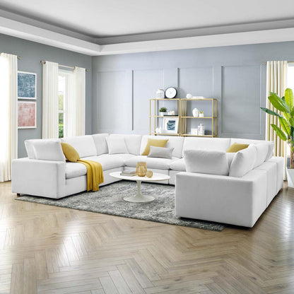 kitchen and dining room sets | CasaFoyer Commix | Luxurious Sectional Sofa Set | Stain-Resistant Velvet | Foam Padded | Overstuffed Cushions | Modern Homes | 8-Piece Set | casafoyer.myshopify.com