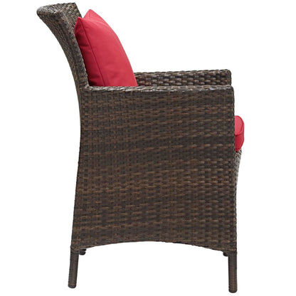 kitchen and dining room sets | CasaFoyer Conduit Outdoor Patio Dining Collection | Transitional Style | Modern Design | Powder-Coated Aluminum Frame | UV-Resistant Wicker Rattan | Weatherproof | Comfortable Cushions | 5 Piece Set | casafoyer.myshopify.com