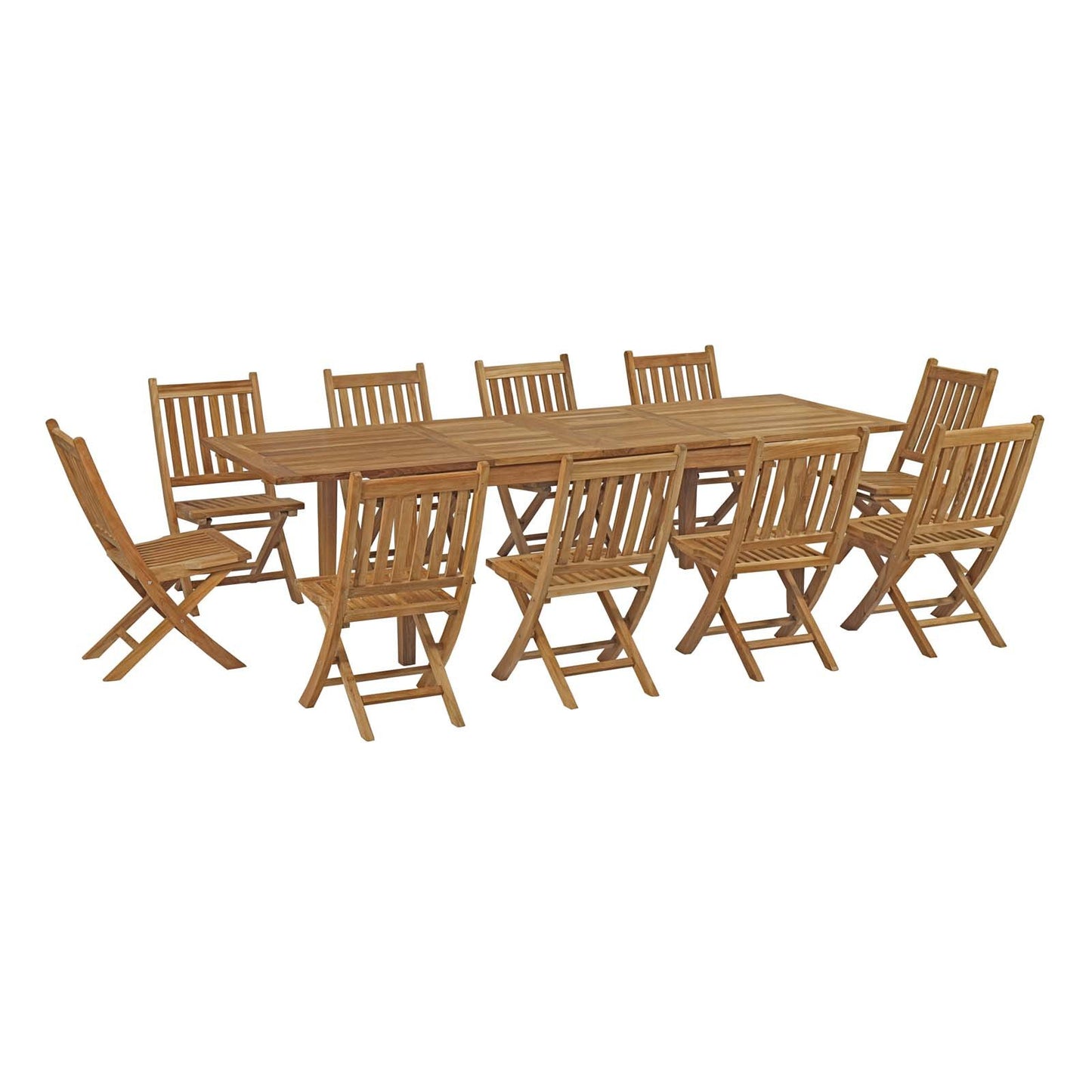 kitchen and dining room sets | CasaFoyer Premium Teak Wood Outdoor Set | Marina Collection | 11 Piece Patio Dining Set | Table & 10 Side Chairs | All-Weather Cushions | Durable & Timeless Design | casafoyer.myshopify.com