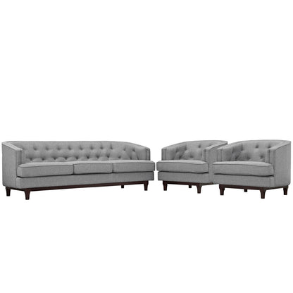 kitchen and dining room sets | CasaFoyer Coast Living Room Set | Elegant Deep Button Tufting | Walnut Stained Wood Legs | High-Quality Polyester Fabric | Removable Seat Covers | Dense Foam Cushioning | Includes Sofa & 2 Armchairs | Modern & Timeless Elegance | casafoyer.myshopify.com