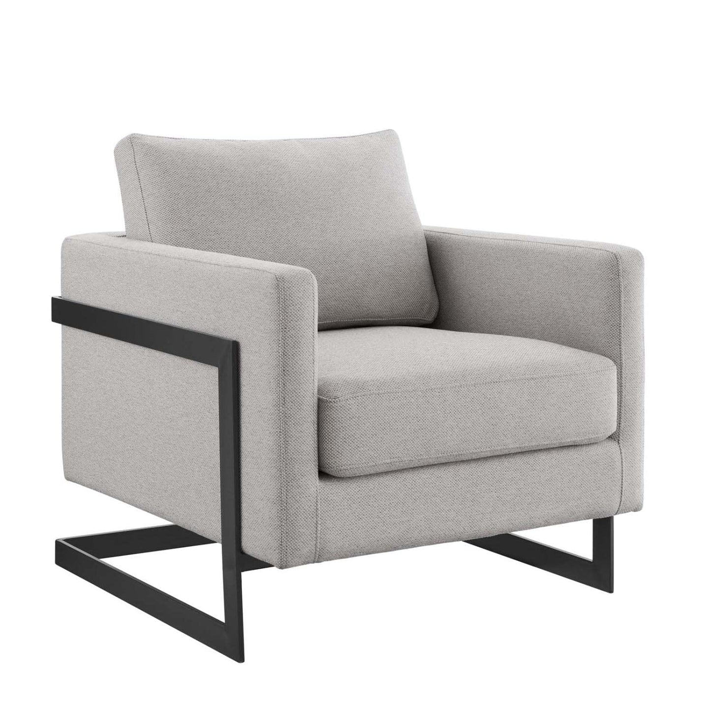 kitchen and dining room sets | CasaFoyer Posse Fabric Upholstered Accent Chair | Opulent Luxury & Glamorous Deco Style | Soft Polyester Fabric | Foam Padding | Sleek Matte Black Stainless Steel Base | No Assembly | 300 lbs Weight Capacity | casafoyer.myshopify.com