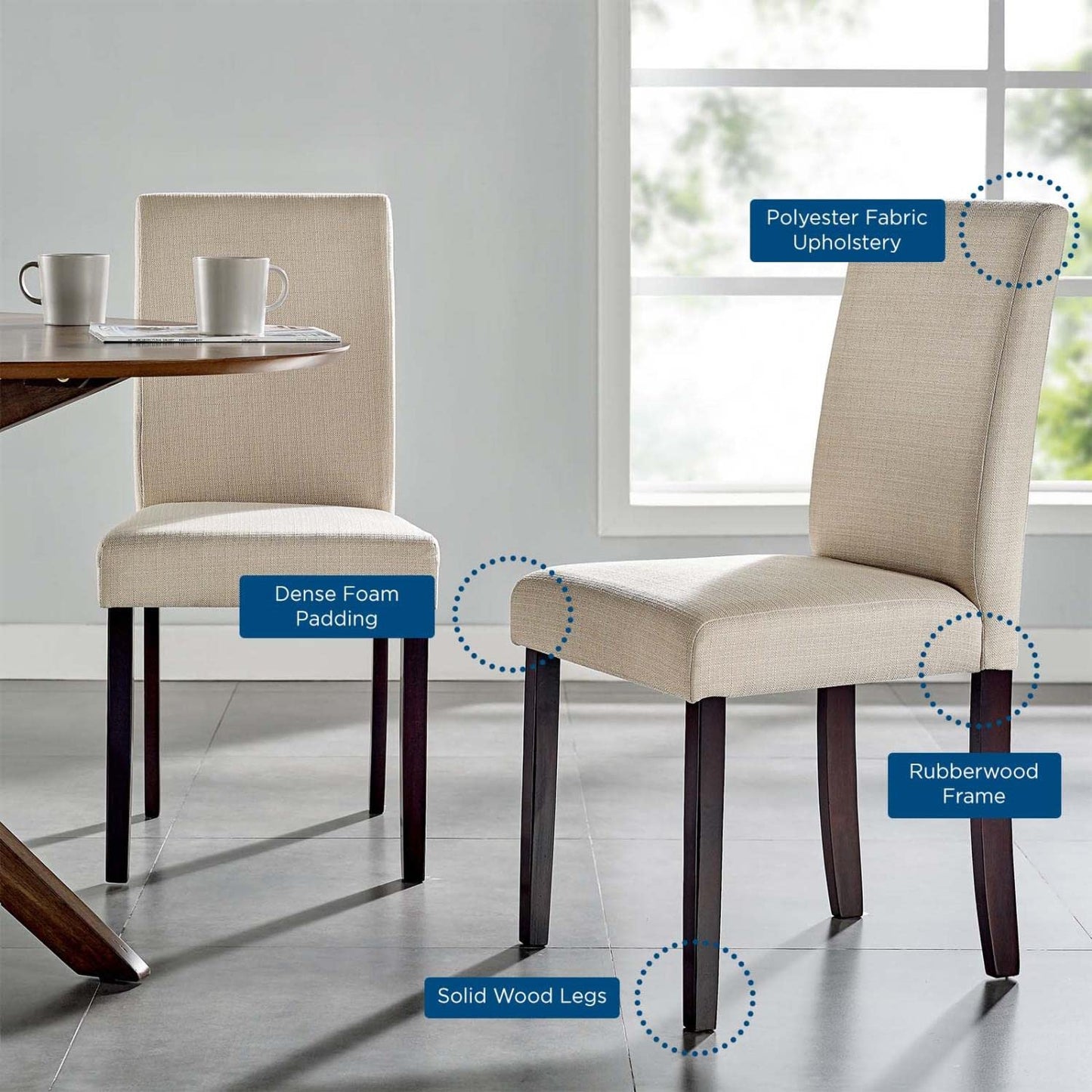 home office desk chairs | CasaFoyer Prosper Modern Fabric Upholstered Parsons Dining Chair Set | Elegant & Comfortable Seating | Dining, Kitchen, Living Room | Sturdy Frame, Soft Upholstery | Contemporary Homes | Set of 2 | casafoyer.myshopify.com
