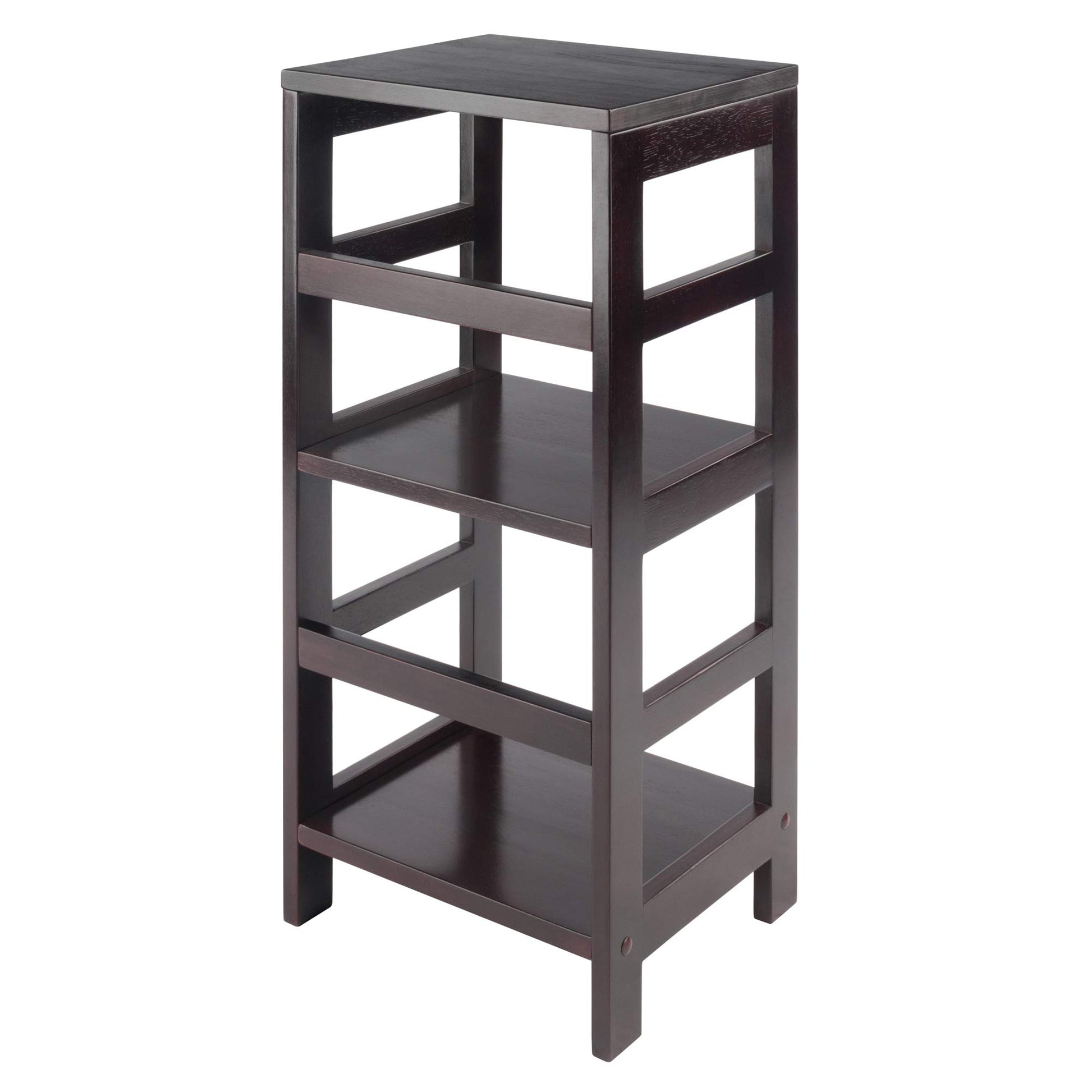 SHELF | Ergode  Elegant 2-Tier Espresso Shelf | 13.3W x 11.2D x 29.2H | Sturdy Design | Storage Baskets | Mix & Match with Other Shelves | Holds up to 20 lbs | Easy Assembly | casafoyer.myshopify.com