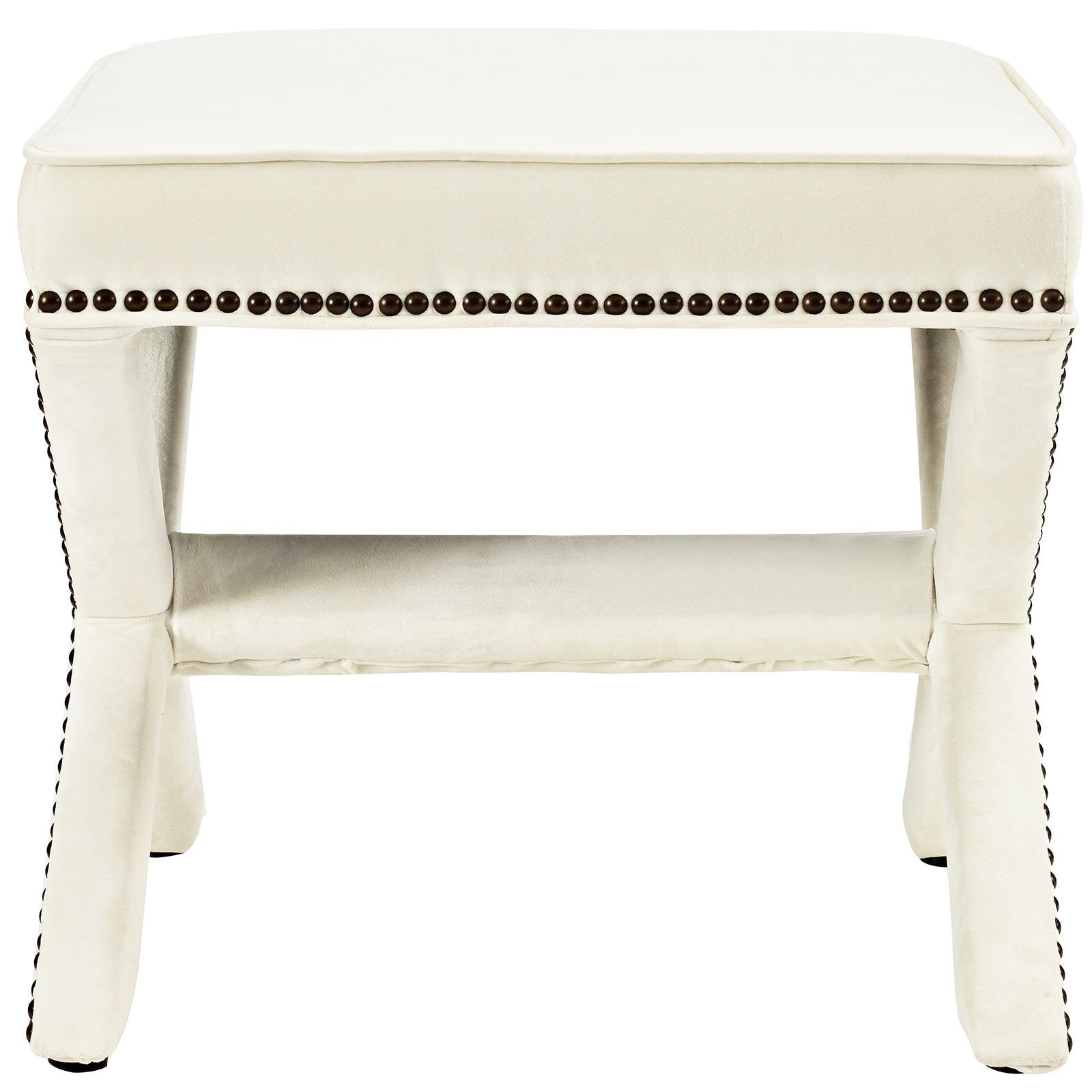 ottomans | CasaFoyer Rivet Bench | Exquisite Nailhead Trim | Luxurious Polyester Fabric | Plush Foam Padding | Ideal for Home or Apartment | Complete Set with Rivet Ottoman | casafoyer.myshopify.com