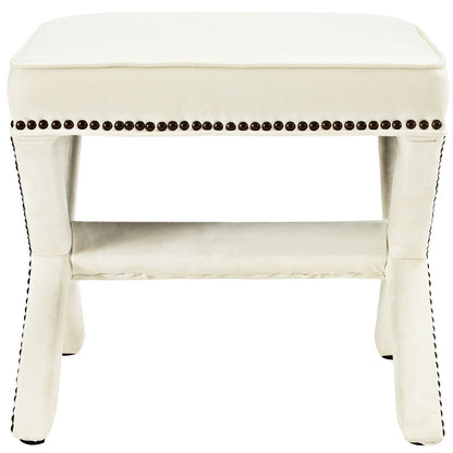 ottomans | CasaFoyer Rivet Bench | Exquisite Nailhead Trim | Luxurious Polyester Fabric | Plush Foam Padding | Ideal for Home or Apartment | Complete Set with Rivet Ottoman | casafoyer.myshopify.com