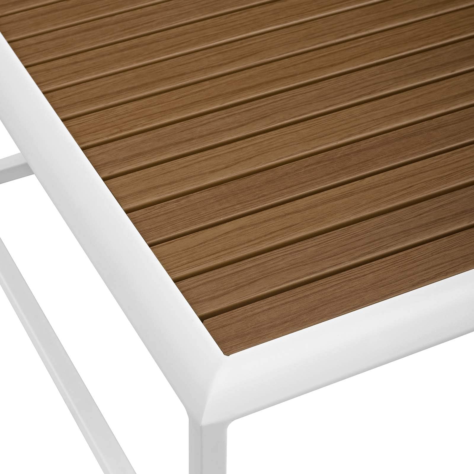 coffee tables | Ergode Stance Outdoor Collection | Modern Aluminum Coffee Table - White Natural | Versatile & Durable Design | Perfect for Outdoor Gatherings | casafoyer.myshopify.com