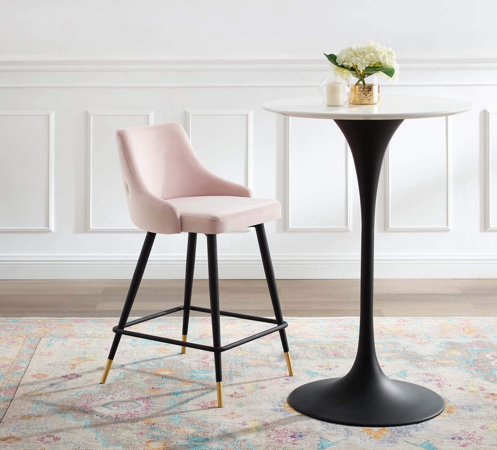 barstools | CasaFoyer Adorn Performance Velvet Counter Stool | Elegant, Comfortable, Stylish | Perfect for Dining Room, Kitchen, or Home Office | Supports up to 300 lbs | No Assembly Required | casafoyer.myshopify.com